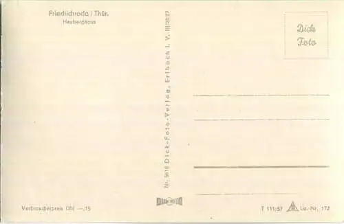 Friedrichroda - Heuberghaus - Foto-Ansichtskarte - Verlag Dick Erlbach 50er Jahre