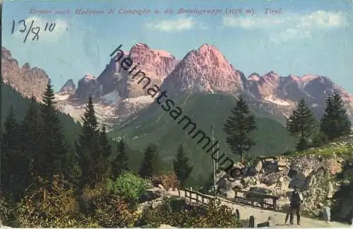 Strasse nach Madonna di Campiglio und die Brentagruppe - Verlag Johann F. Amonn Bozen