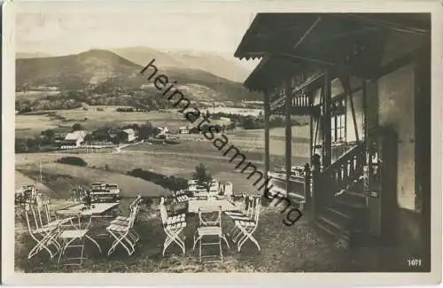 Alpenrestaurant Hochberg bei Traunstein - Pächter Hans Günzinger - Foto-Ansichtskarte - Verlag Jakob Feldbauer München