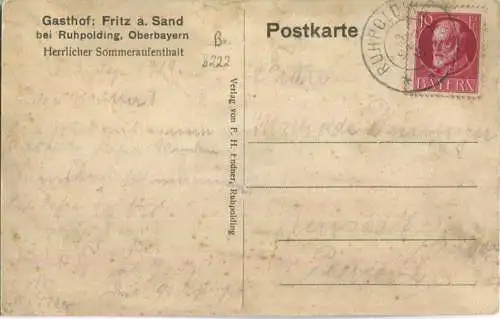 Gasthof Fritz am Sand bei Ruhpolding - Verlag F. H. Endner Ruhpolding