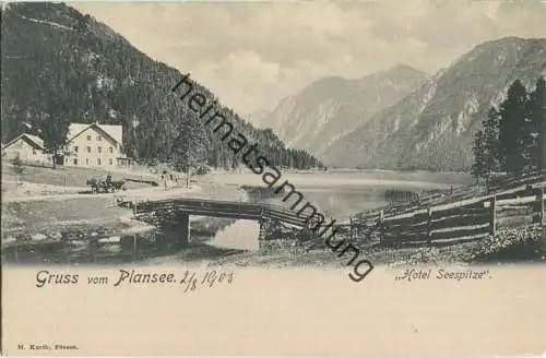 Plansee - Hotel Seespitze - Verlag M. Kurth Füssen 1903