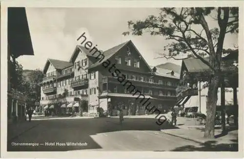 Oberammergau - Hotel Haus Wittelsbach - Foto-Ansichtskarte - Verlag W. Pfingstl Oberammergau