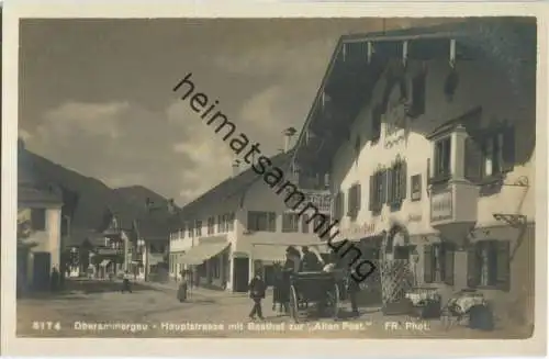 Oberammergau - Hauptstrasse mit Gasthof zur Alten Post - Foto-Ansichtskarte