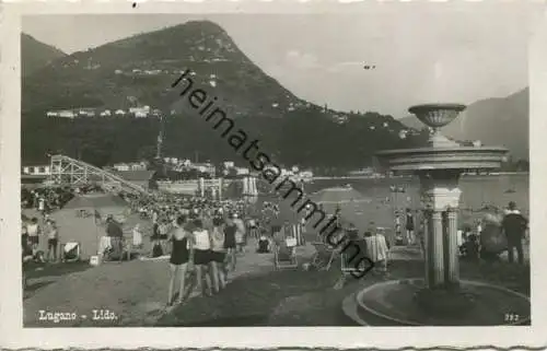 Schweiz - Lugano - Lido - Foto-AK gel. 1930