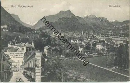 Bad Reichenhall - Panorama - Obere Poststrasse mit Hotel Post und Bürgerbräu