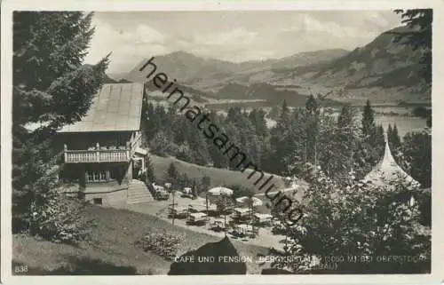 Oberstdorf - Café und Pension Bergkristall am Höllwiesenweg - Foto-Ansichtskarte