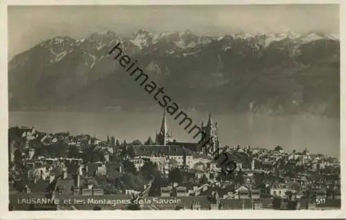 Schweiz - Lausanne et les Montagnes de la Savoie - Foto-AK gel. 1931