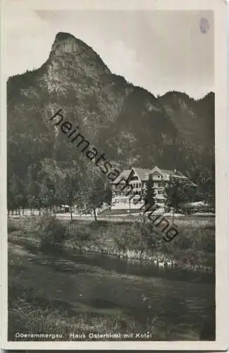 Oberammergau - Haus Osterbichl mit Kofel - Foto-Ansichtskarte - Verlag W. Pfingstl Oberammergau