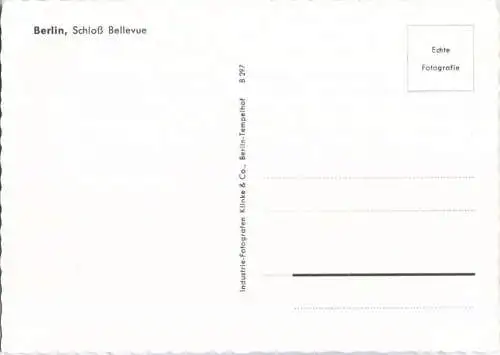 Berlin - Schloss Bellevue - Foto-Ansichtskarte
