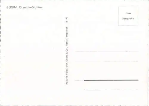 Berlin - Olympia-Stadion - Foto-Ansichtskarte