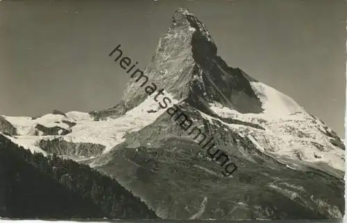 Schweiz - Das Matterhorn - Foto-AK - Frankatur gel. 1945