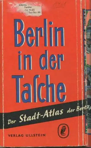 Deutschland - Berlin in der Tasche ca. 1960 - Der Stadtatlas der Berliner Morgenpost mit Straßen- und Adressenverzeichni