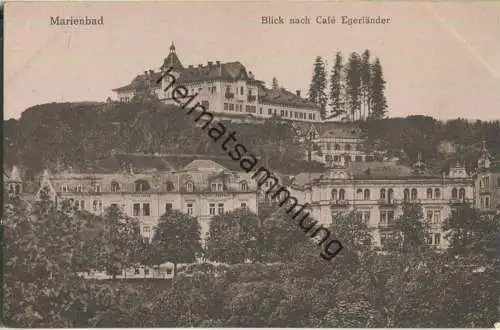 Marianske Lazne - Marienbad - Blick nach dem Café Egerländer - Verlag Kretschmar & Schatz Meissen
