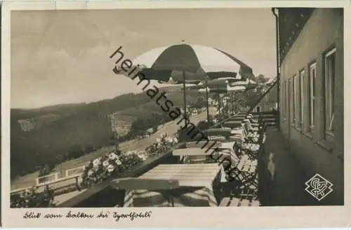 Klingenthal - Sporthotel Waldgut Aschberg - Blick vom Balkon - Inhaber Paul Schossel - Foto-Ansichtskarte