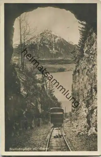 Beatenbergbahn mit Niesen - Foto-Ansichtskarte - Edition Photoglob Zürich
