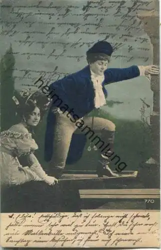 Mann und Frau - Künstler-Ansichtskarte