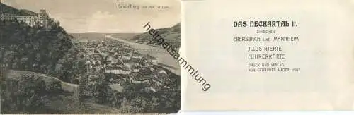 Heidelberg - Illustrierte Führer Führerkarte mit 10 Abbildungen - zwischen Ebersbach und Mannheim
