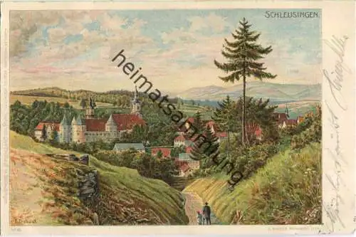 Schleusingen - Künstler-Ansichtskarte E. Frühauf