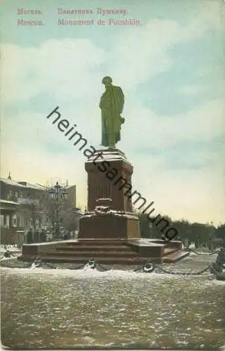 Moskau - Monument de Poushkin - ca. 1910