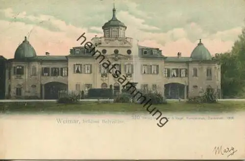 Weimar - Schloss Belvedere - Verlag Zedler & Vogel Darmstadt gel. 1902