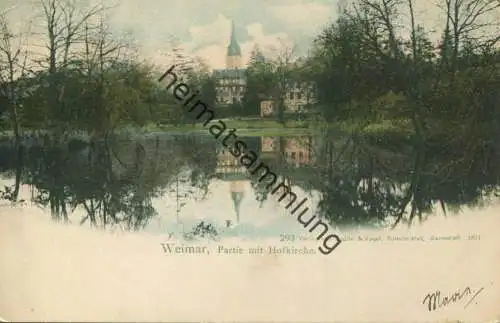 Weimar - Partie mit Hofkirche - Verlag Zedler & Vogel Darmstadt 1901 - gel. 1902