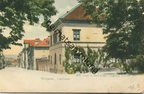 Weimar - Liszt Haus - Verlag Zedler & Vogel Darmstadt 1902 - gel. 1902