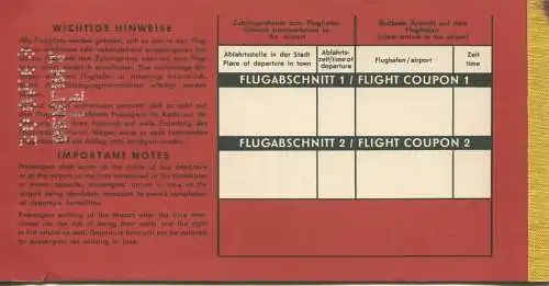 Interflug 1969 - Zürich Praque Zürich