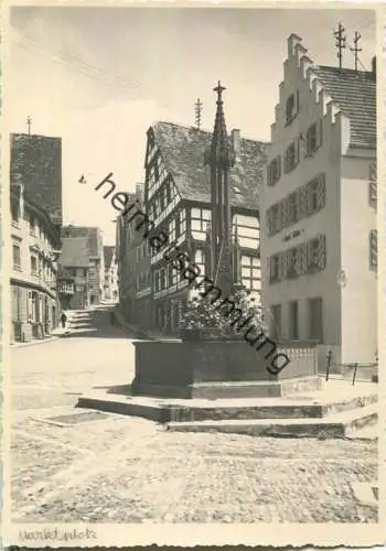 Pfullendorf - Brunnen - Marktplatz - Foto-Ansichtskarte