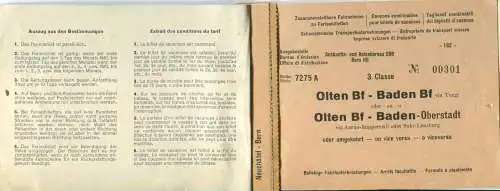 Schweiz - Ferienbillet - Ausgestellt in Bern 1958 - Fahrschein Kind