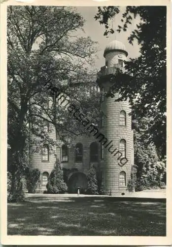 Berlin - Pfaueninsel - Turmfront des Schlosses - Foto-Ansichtskarte Grossformat 30er Jahre