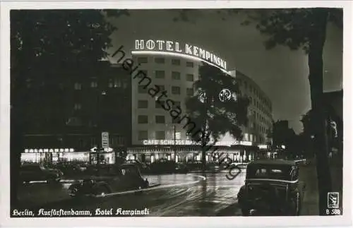 Berlin - Kurfürstendamm - Hotel Kempinski - Foto-Ansichtskarte 50er Jahre - Verlag Klinke & Co. Berlin