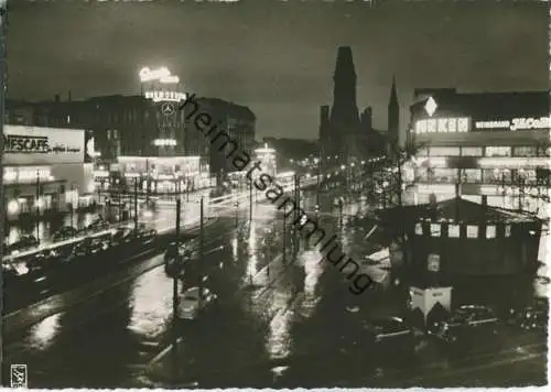 Berlin - Kurfürstendamm bei Nacht - Foto-Ansichtskarte 50er Jahre - Verlag Klinke & Co. Berlin