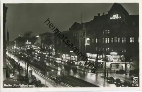 Berlin - Kurfürstendamm - Nacht - Foto-Ansichtskarte  50er Jahre - Verlag Klinke & Co. Berlin