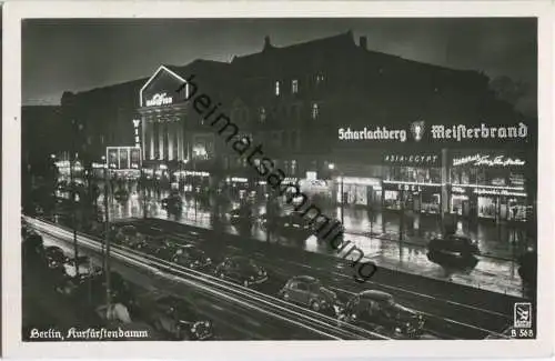 Berlin - Kurfürstendamm - Nachtaufnahme - Foto-Ansichtskarte  50er Jahre - Verlag Klinke & Co. Berlin