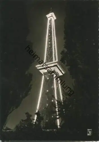 Berlin - Funkturm bei Nacht - Foto-Ansichtskarte 60er Jahre - Verlag Klinke & Co. Berlin