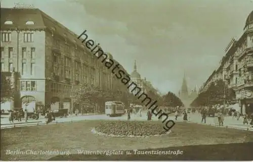 Berlin - Wittenbergplatz und Tauentzienstrasse - KaDeWe - Foto-Ansichtskarte