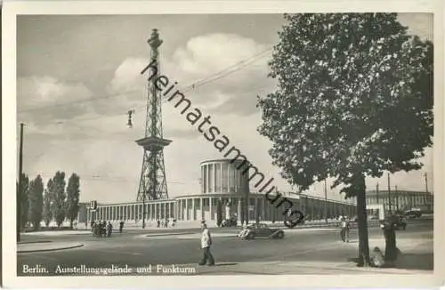 Berlin - Ausstellungsgelände und Funkturm - Foto-Ansichtskarte 30er Jahre