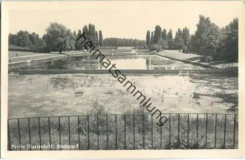 Berlin - Mariendorf - Stadtpark - Foto-Ansichtskarte Handabzug 50er Jahre - Verlag Neihs Berlin