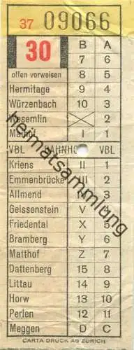 Schweiz - VBL Luzern - Fahrschein