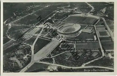 Berlin - Reichssportfeld - Foto-Ansichtskarte - Hansa-Luftbild - Verlag Ferd. Ashelm Berlin