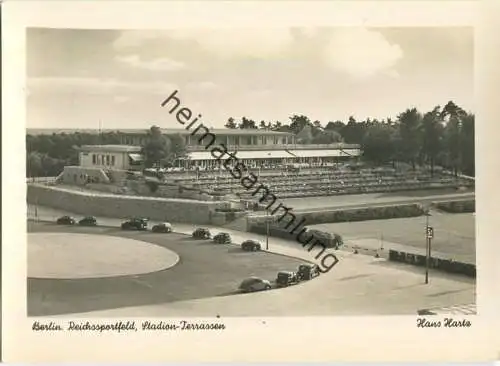 Berlin - Reichssportfeld - Stadion-Terrassen - Foto-Ansichtskarte - Verlag Hans Andres Berlin