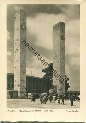 Berlin - Reichssportfeld - Ost-Tor - Foto-Ansichtskarte - Verlag Hans Andres Berlin