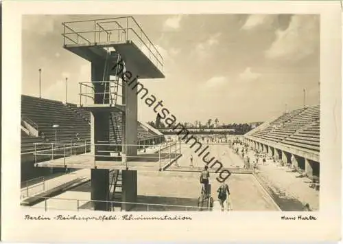 Berlin - Reichssportfeld - Schwimmstadion - Foto-Ansichtskarte - Verlag Hans Andres Berlin