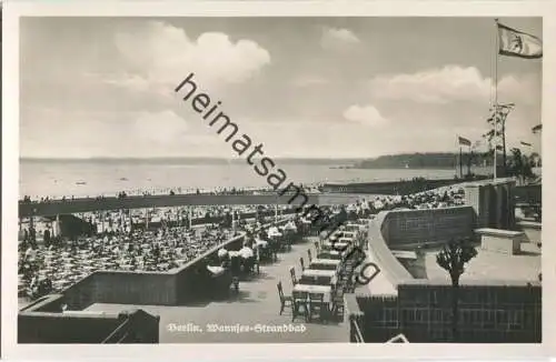 Berlin - Wannsee - Strandbad - Foto-Ansichtskarte 40er Jahre - Verlag Nettke Berlin