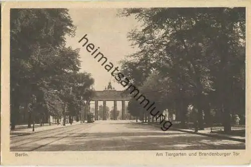 Berlin - Brandenburger Tor - Strassenbahn - 20er Jahre