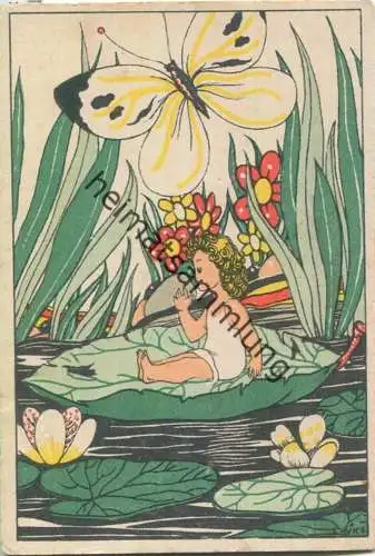 Däumelinchen - Künstler-Ansichtskarte Karel L. Links