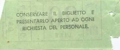 Italien - ATAC - Fahrschein 20 Lire