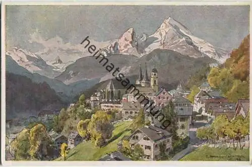 Berchtesgaden - Künstler-Ansichtskarte E. T. Compton