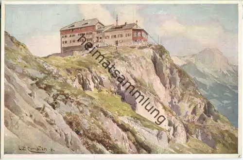 Watzmannhaus - Künstler-Ansichtskarte E. T. Compton