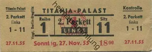 Deutschland - Berlin - Titania-Palast - Eintrittskarte 1955